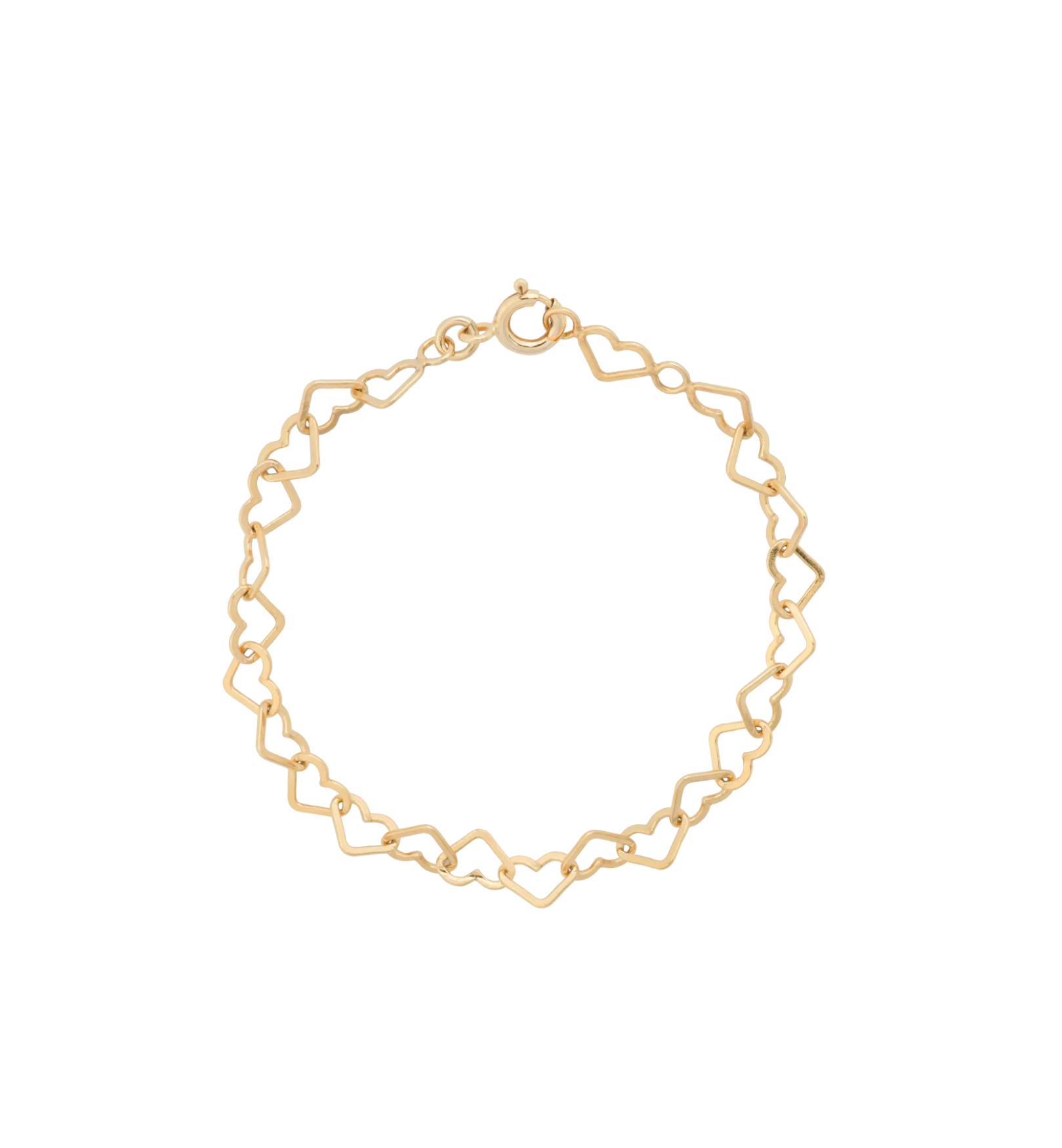 A+N Linked Hearts Bracelet Gold Plated