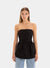 Cecile black strapless top - Laagam