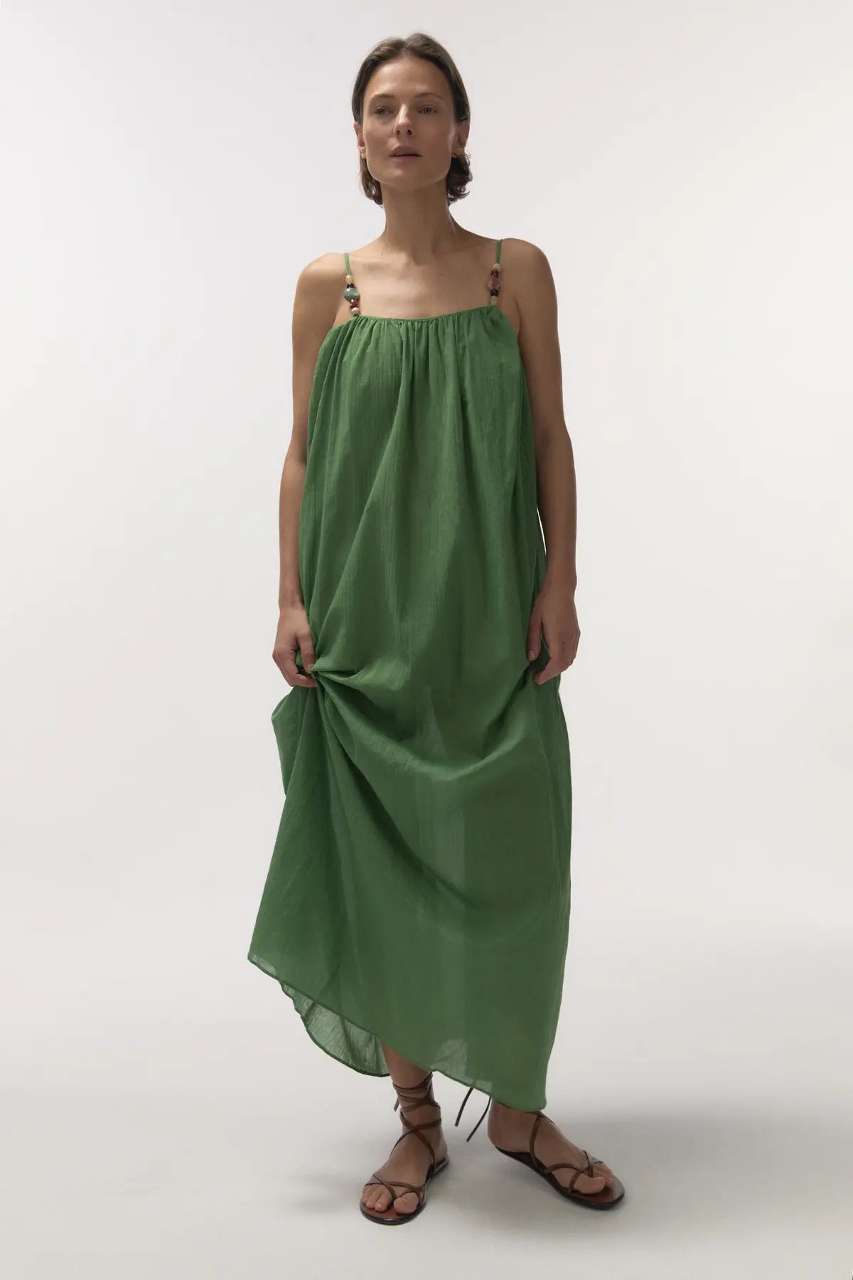 LS Apricot Green Sundress