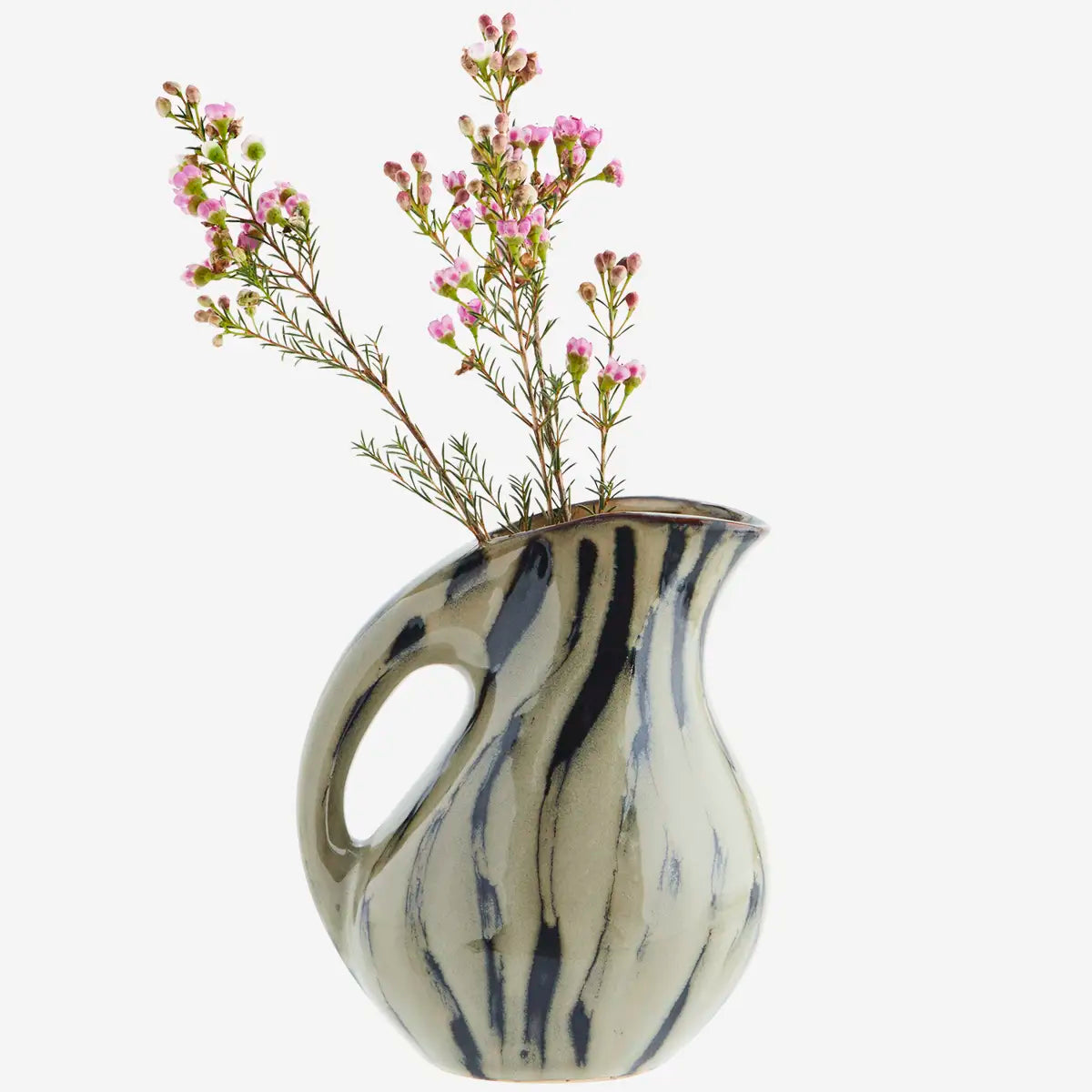 Striped stoneware jug